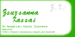 zsuzsanna kassai business card